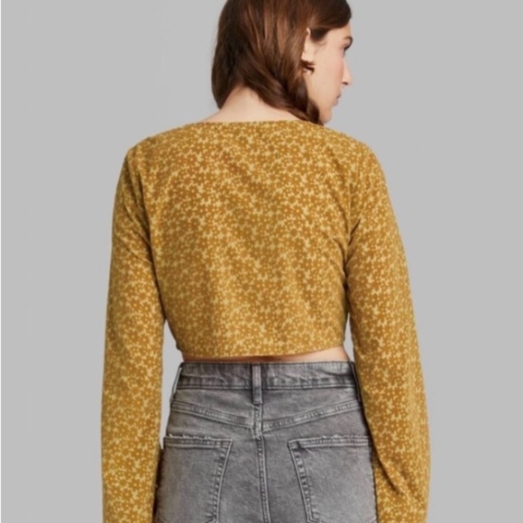 Wild Fable Tie-Front Crop Blouse - Picture 3 of 7